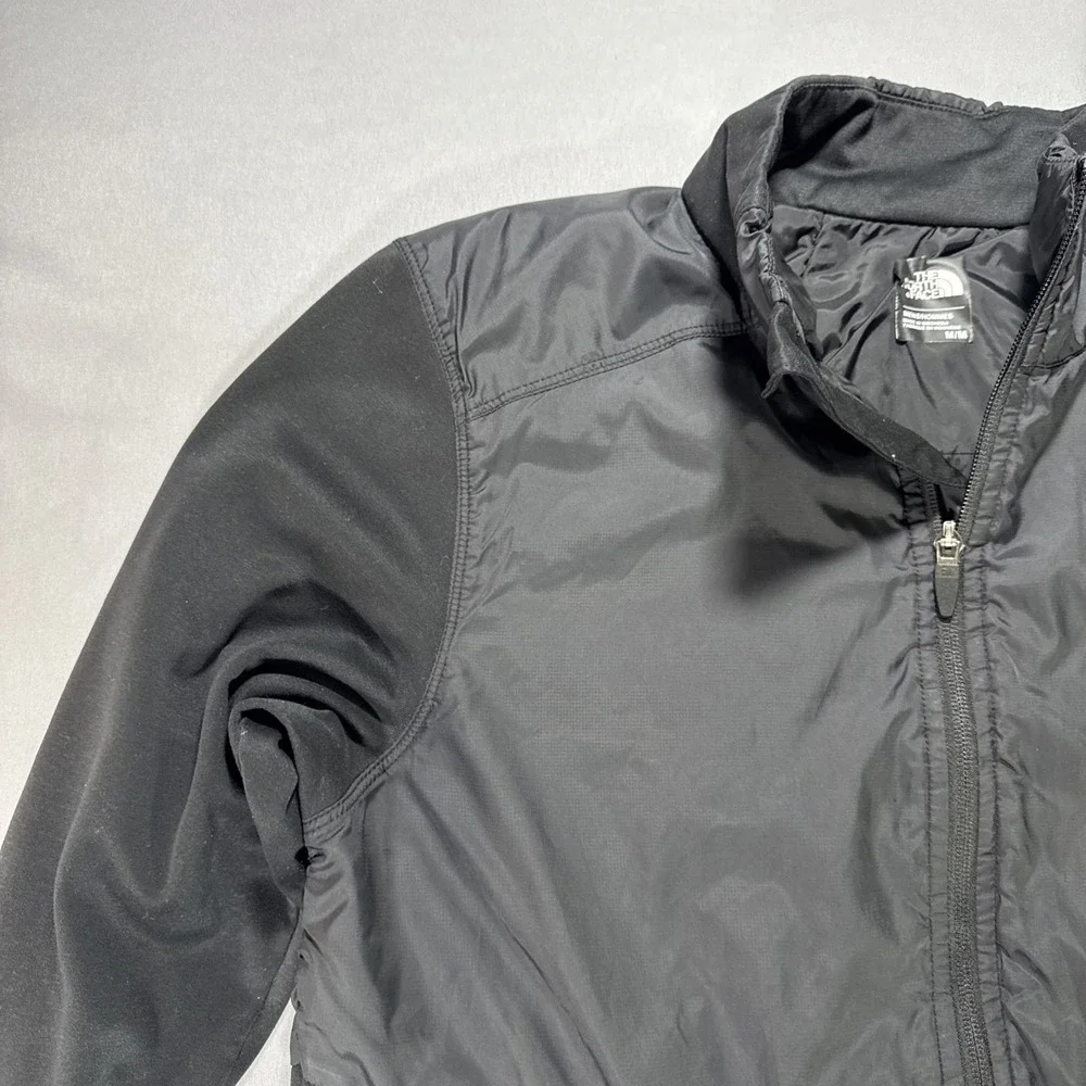 The North Face Cinder Jacket Mens Medium Black Hybrid Full Zip Fleece Technical